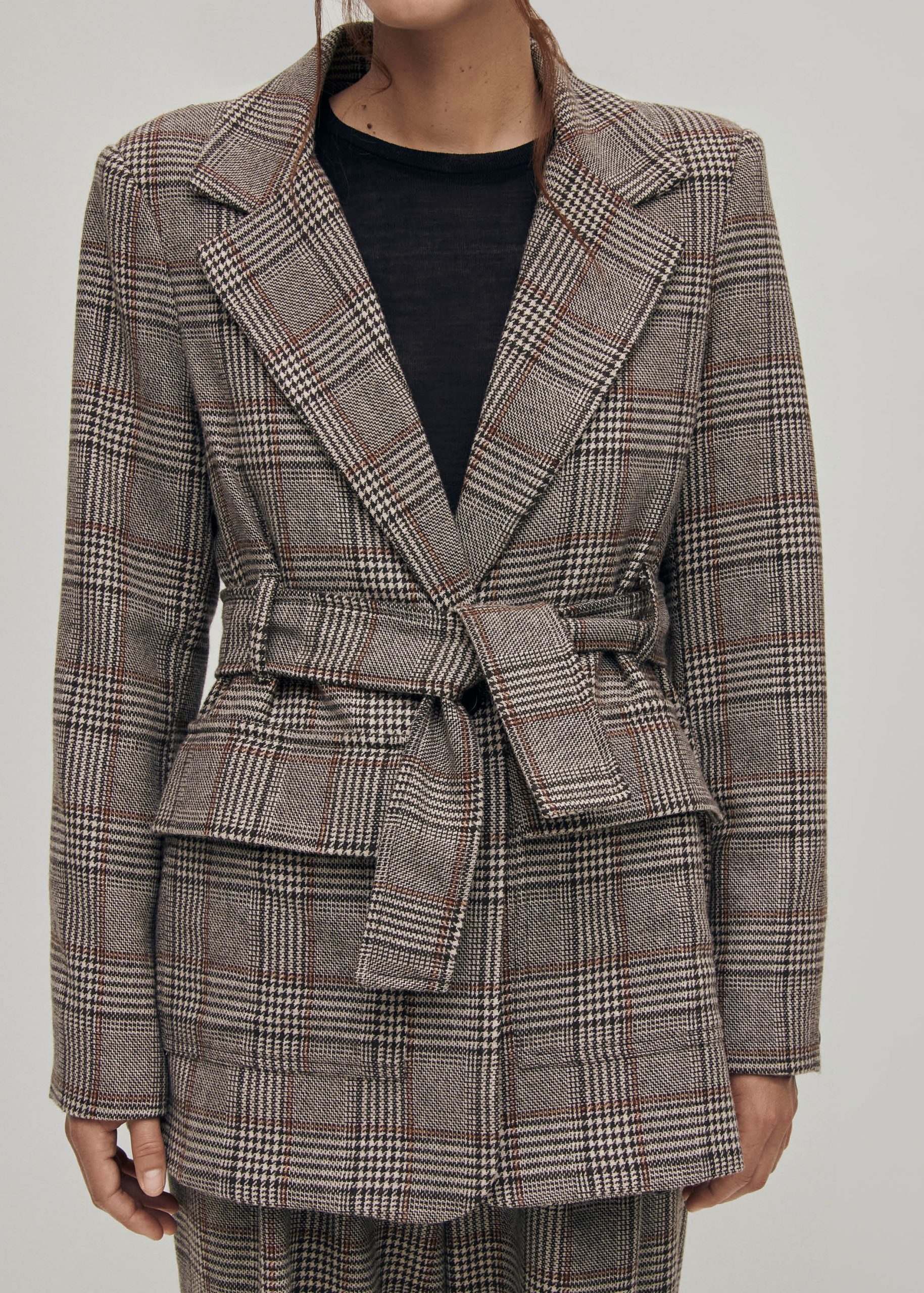 Nagano Checks Brown Blazer - Image 4