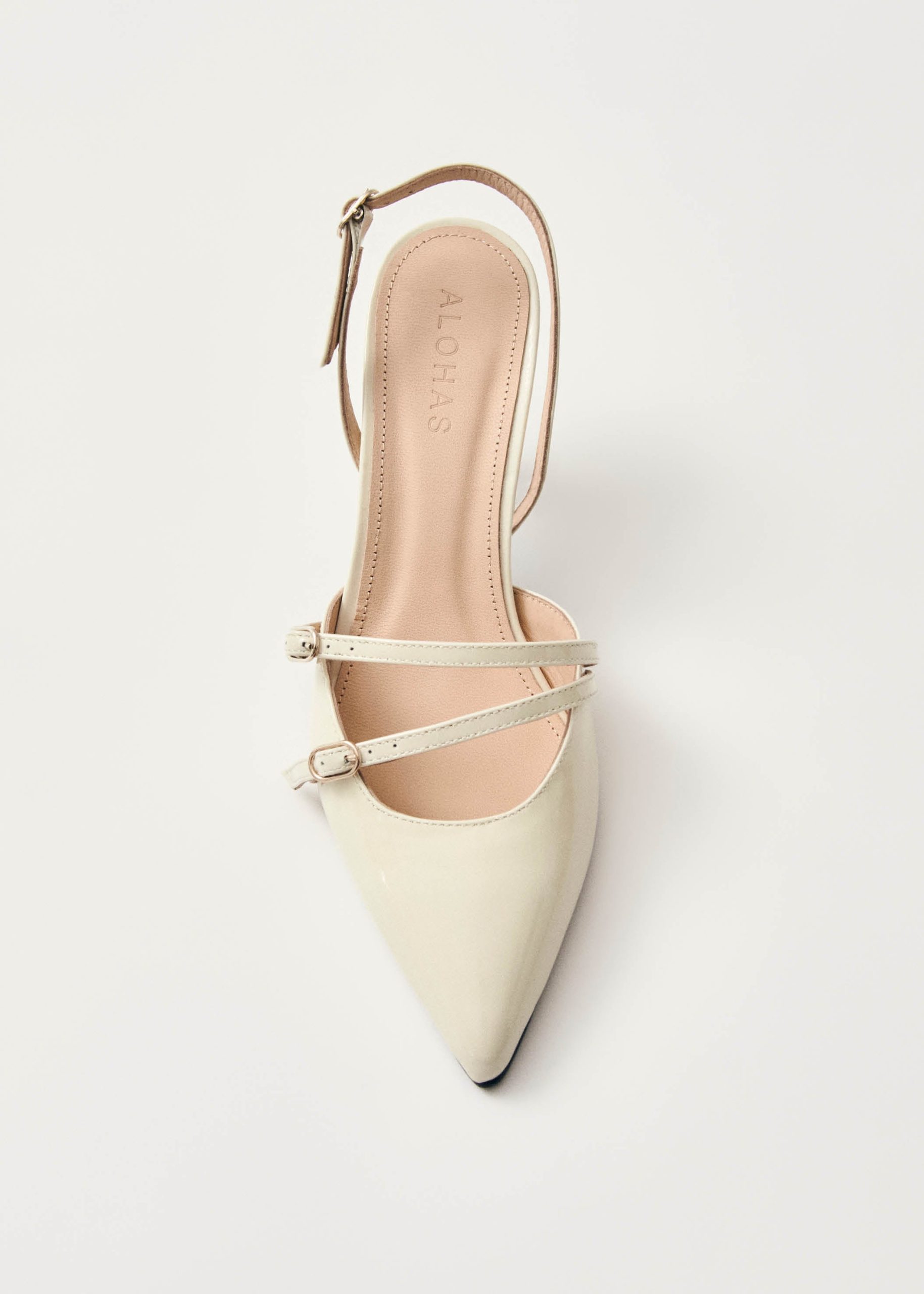 Joelle Cream Patent Leather Pumps - Image 4