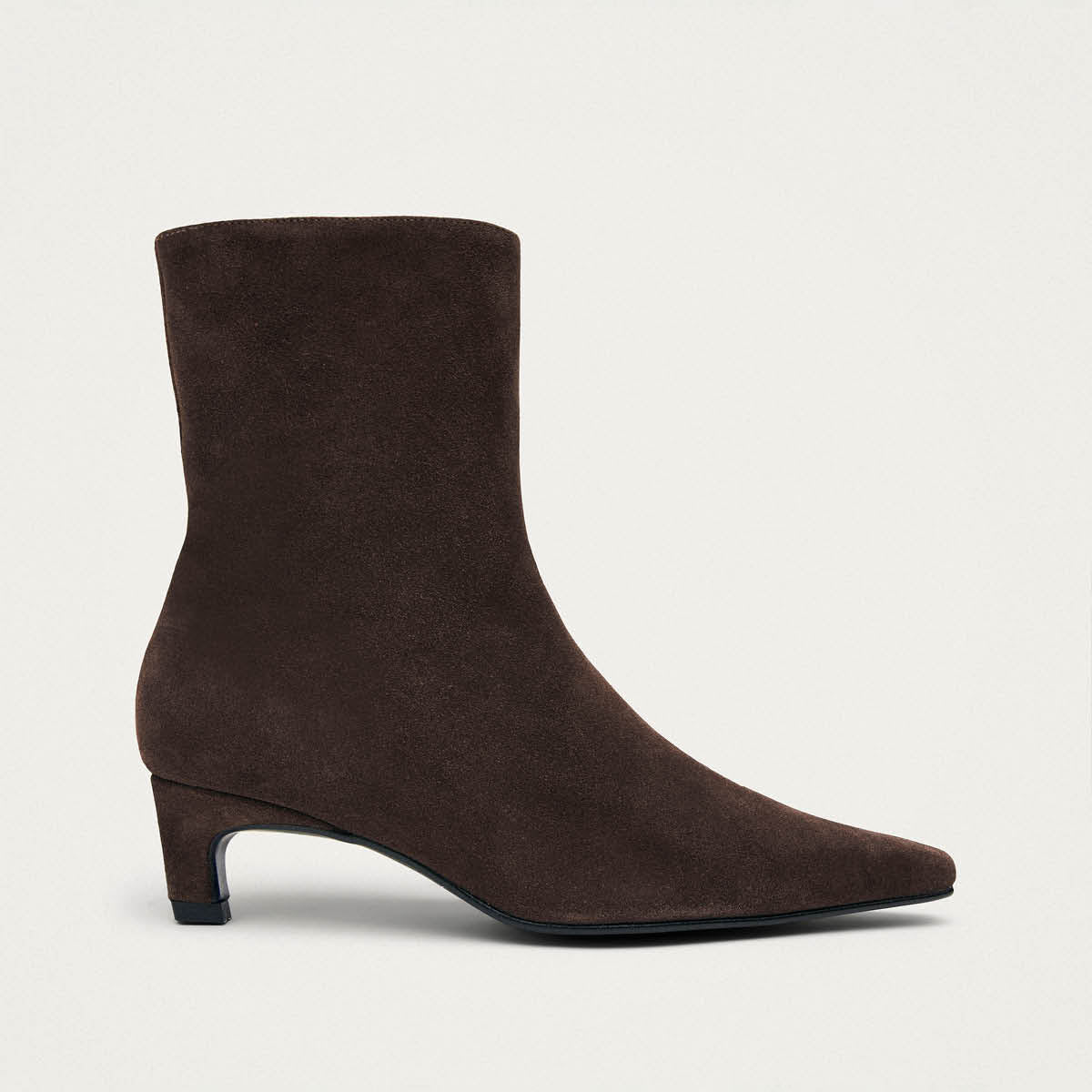 Ambar Suede Brown Leather Ankle Boots - Image 3