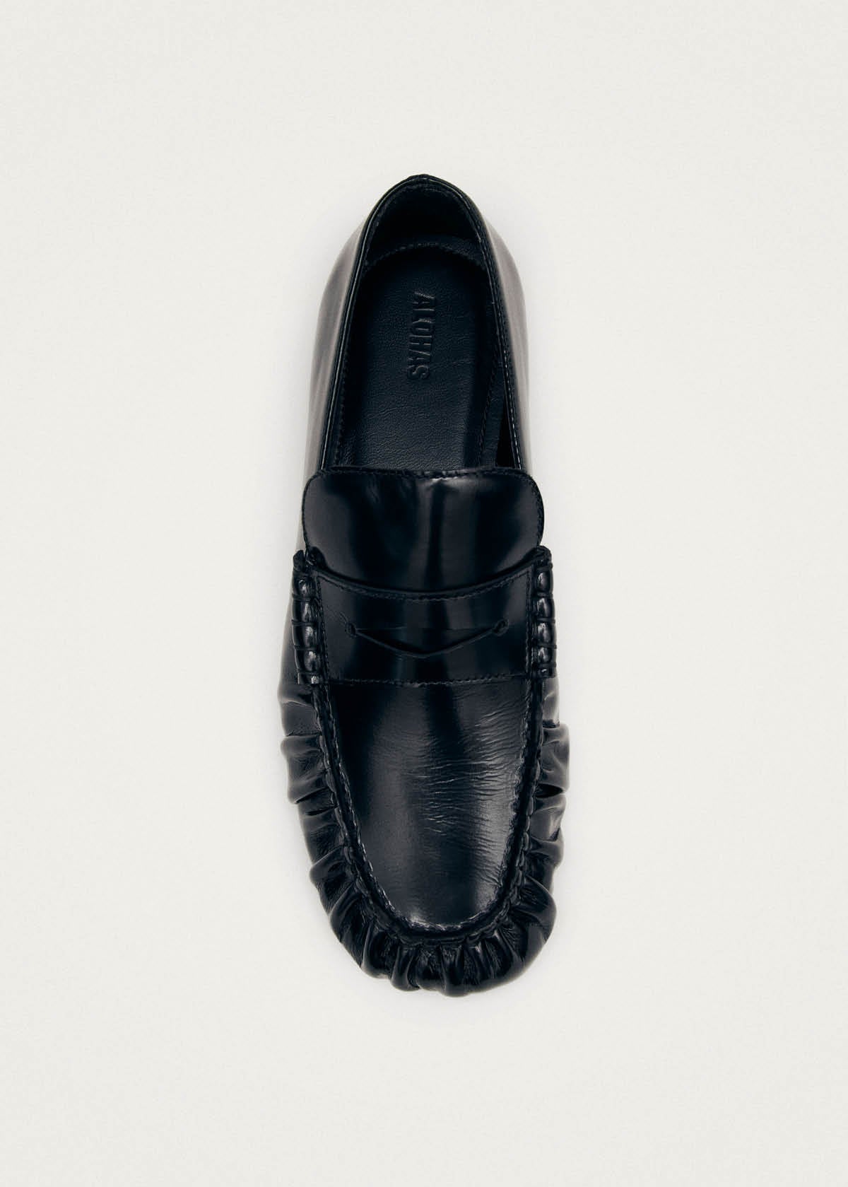Aven Black Leather Loafers - Image 5