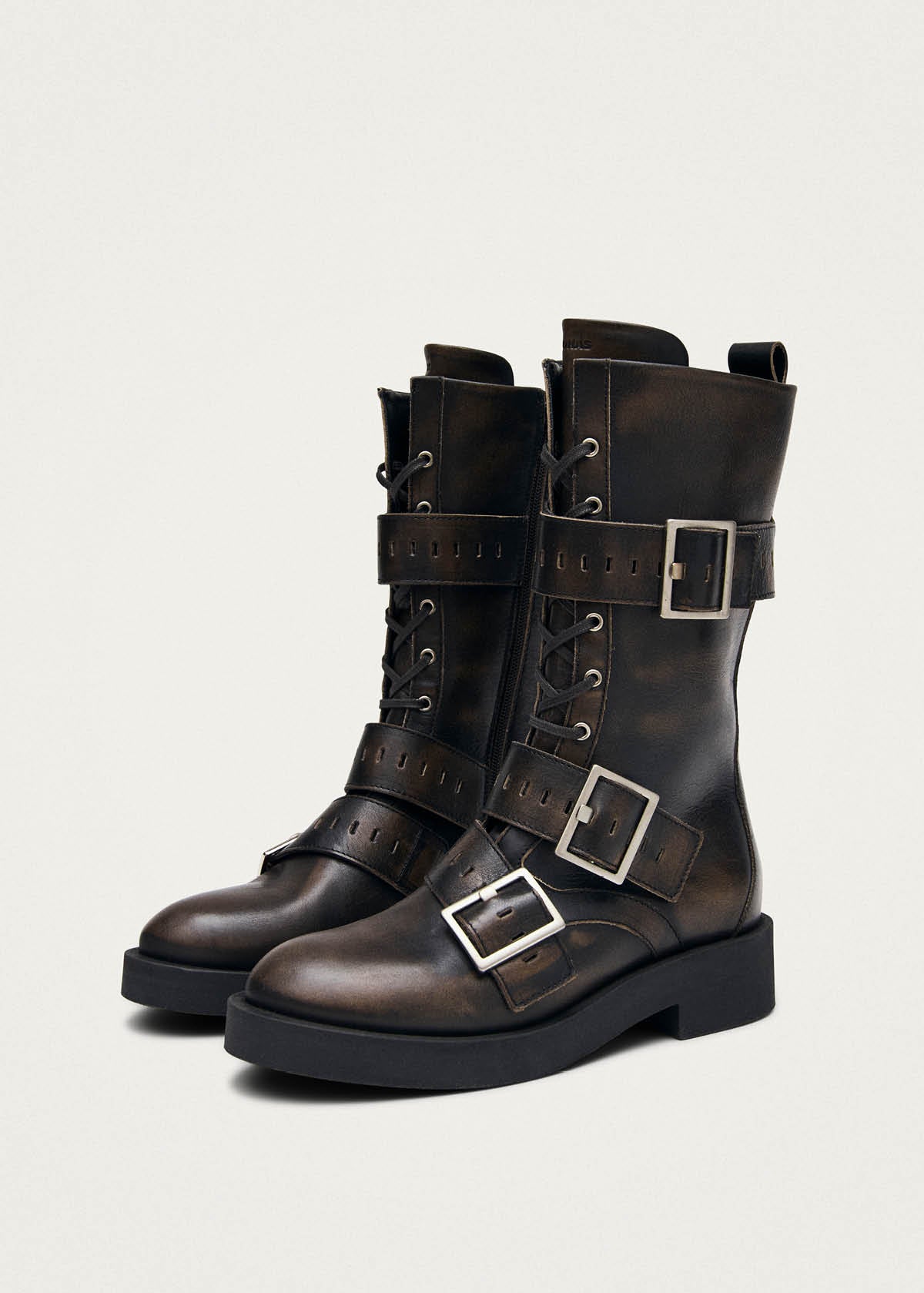 Avril Brushed Brown Leather Ankle Boots - Image 7