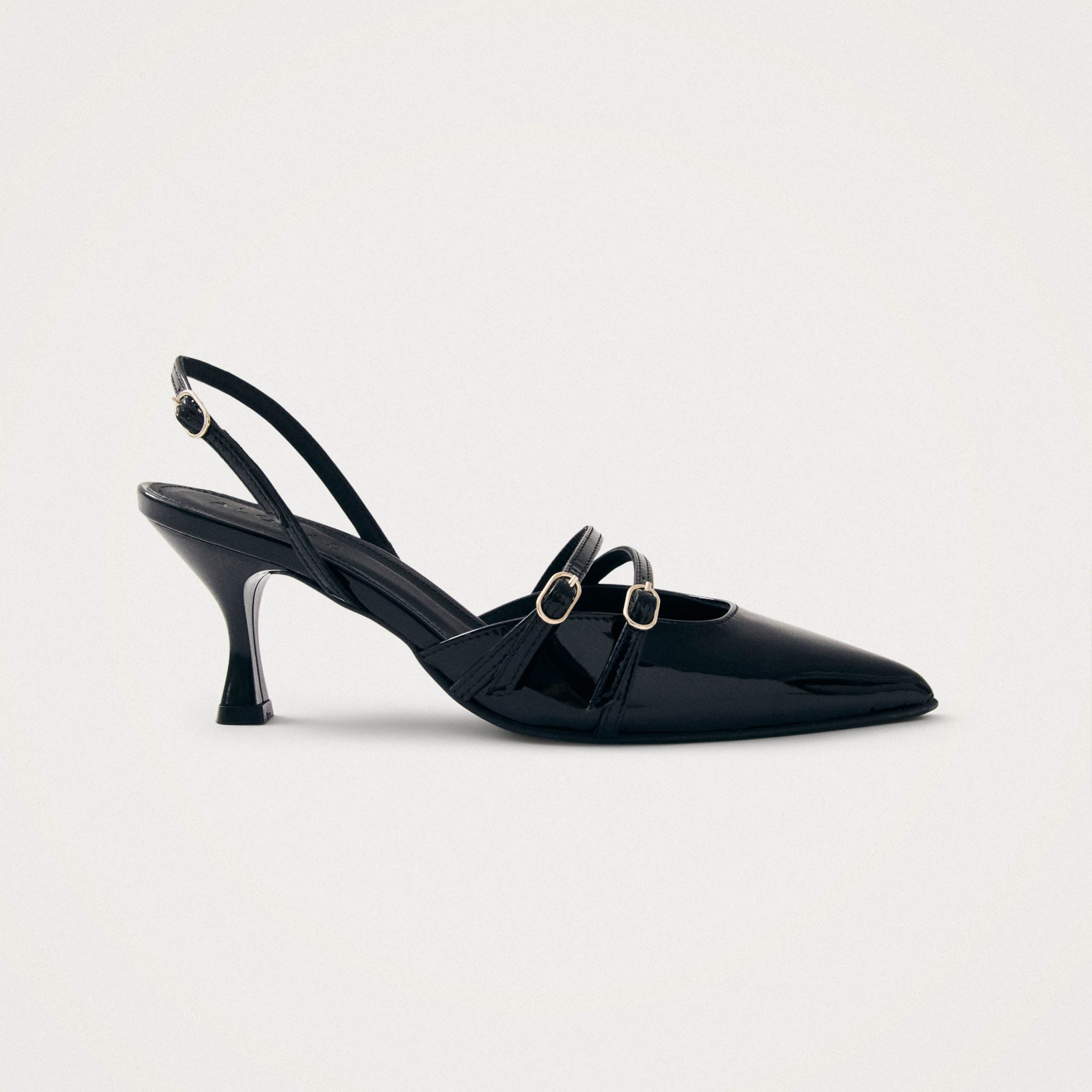 Joelle Black Patent Leather Pumps - Image 3