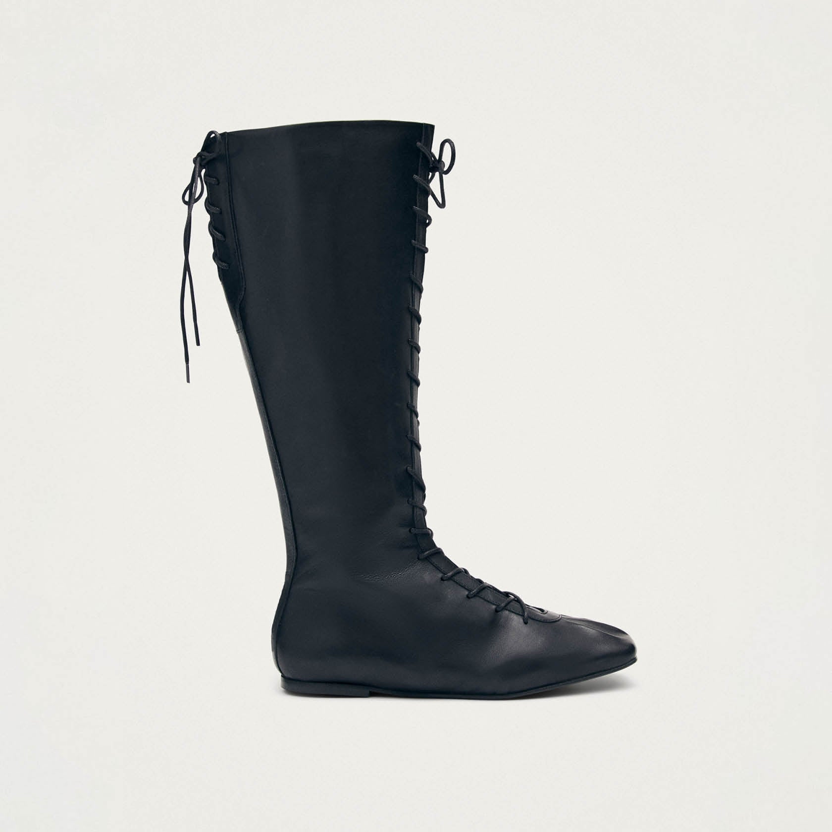 Jules Black Leather Boots - Image 3