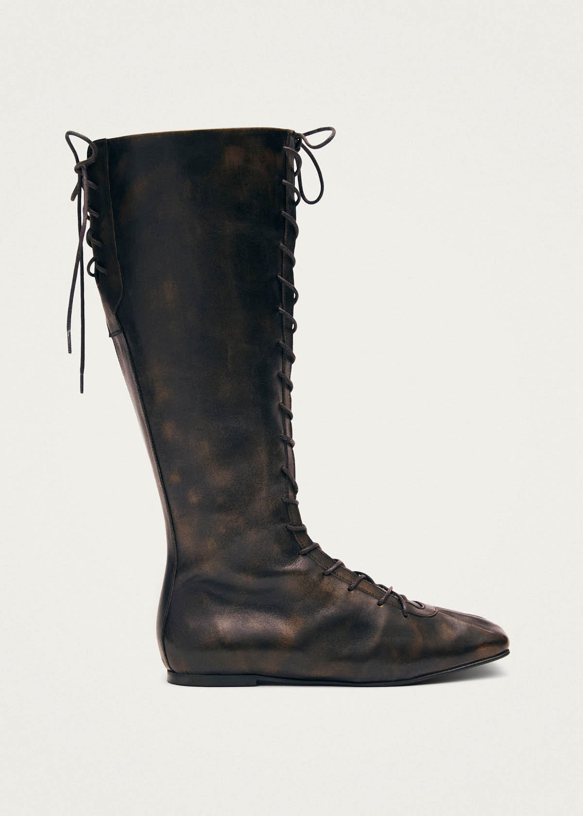 Jules Brushed Brown Leather Boots