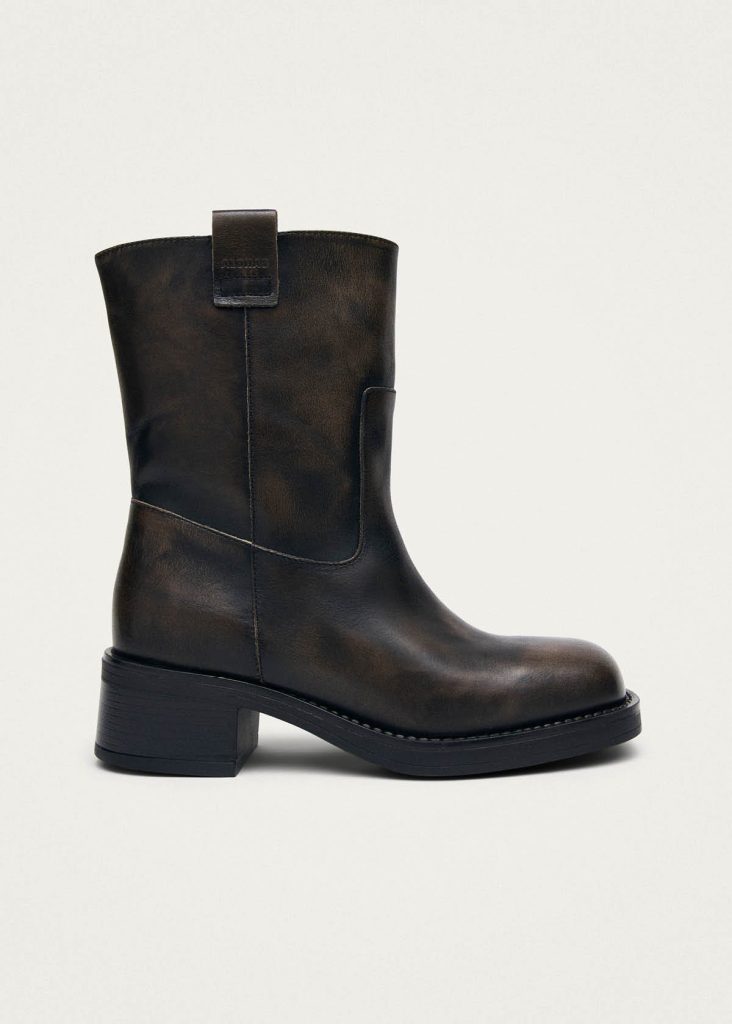 Rajan Brushed Brown Leather Boots