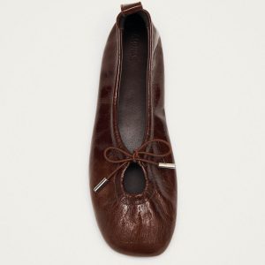 Rosalind Patent Brown Leather Ballet Flats