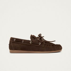 Rowan Suede Brown Leather Loafers