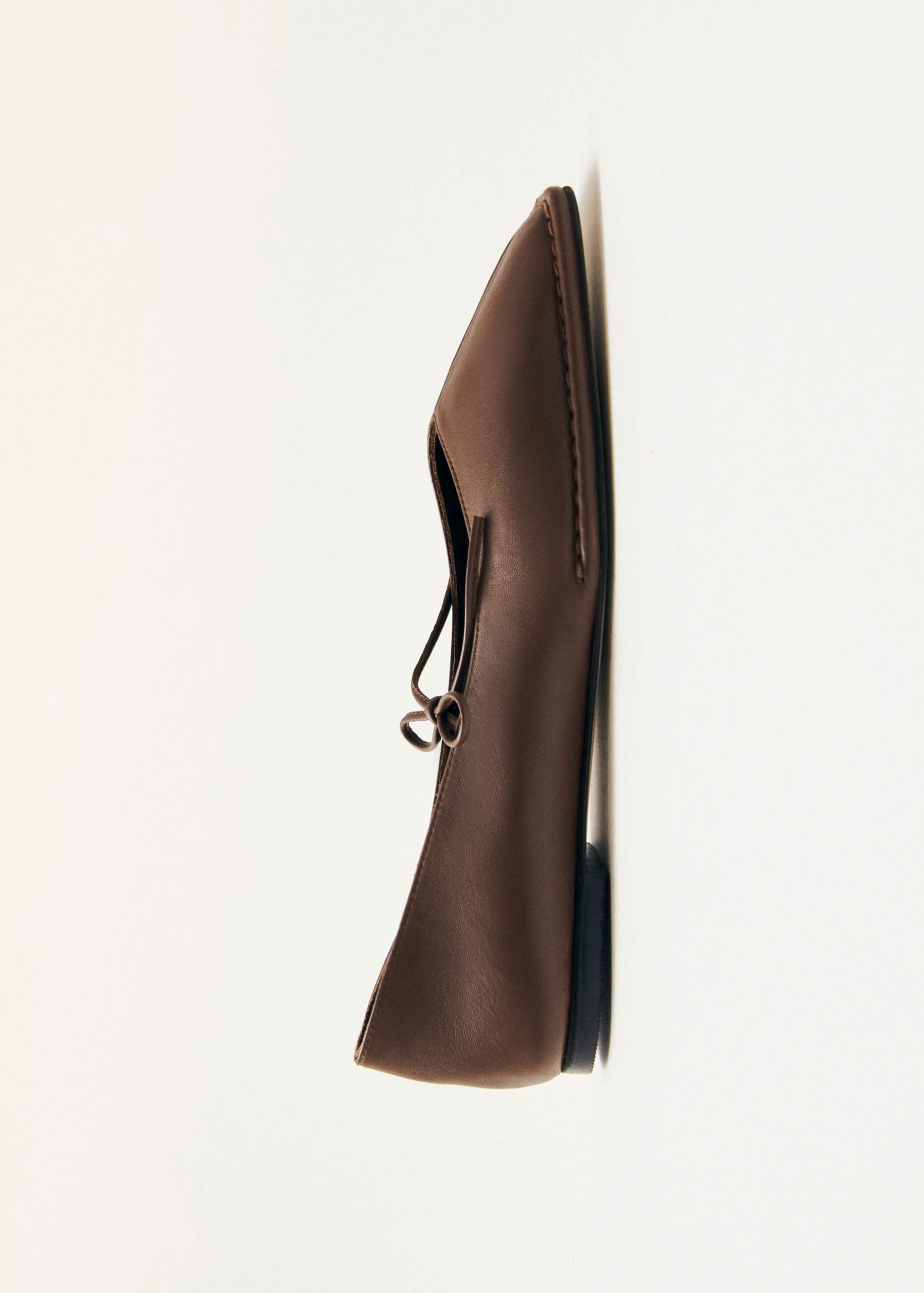 Sway Chestnut Brown Leather Ballet Flats - Image 4