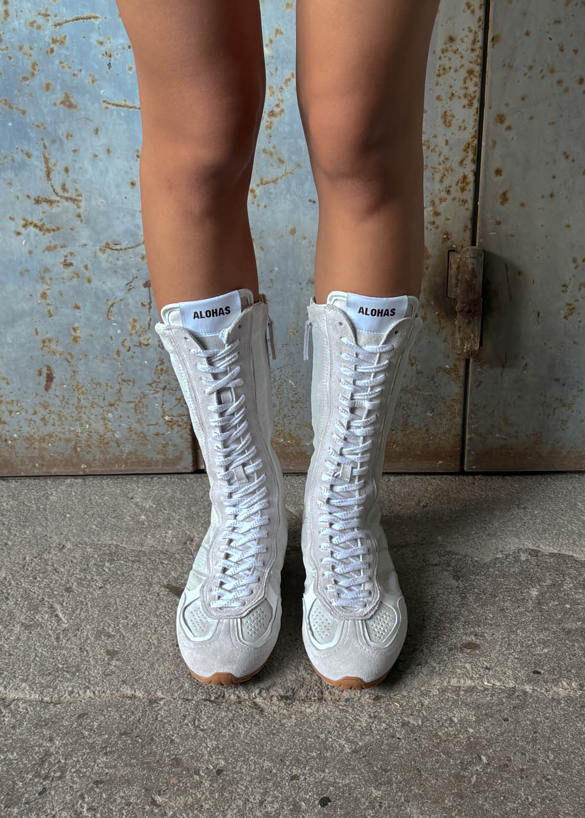 Tb.17 Suede White Leather Sneakers - Image 2