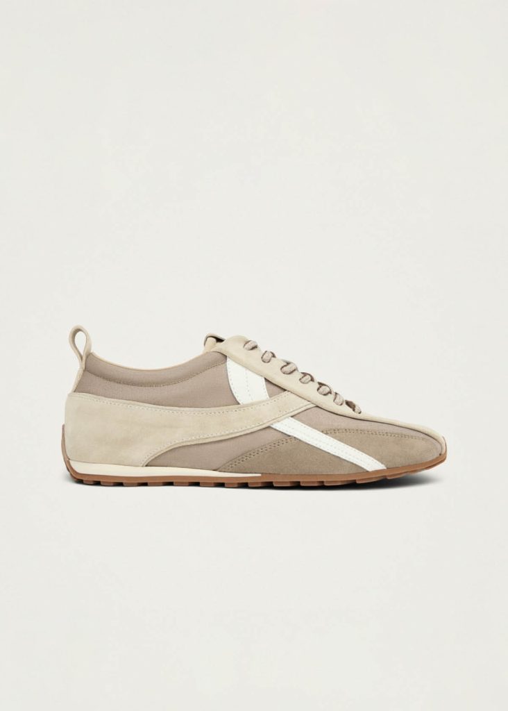 Tb.304 Nylon Beige Leather Sneakers