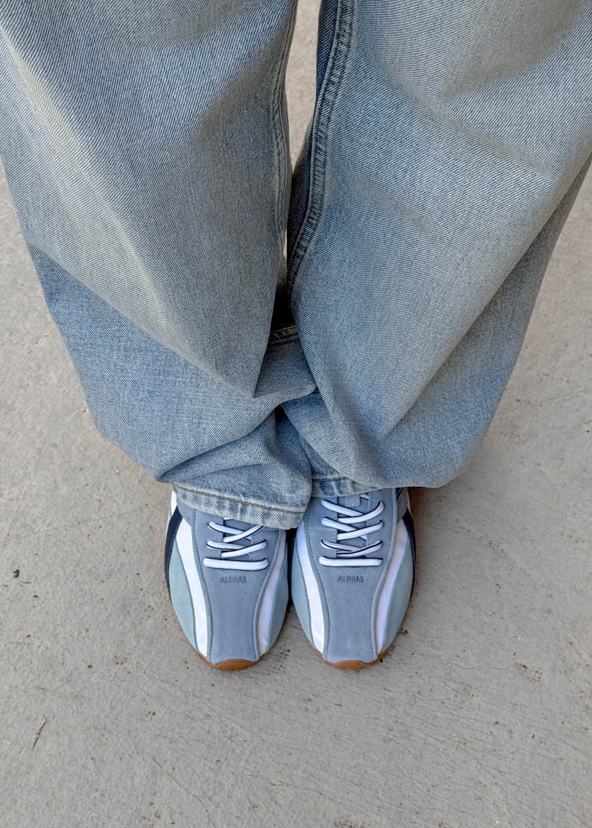 Tb.304 Nylon Blue Leather Sneakers - Image 2