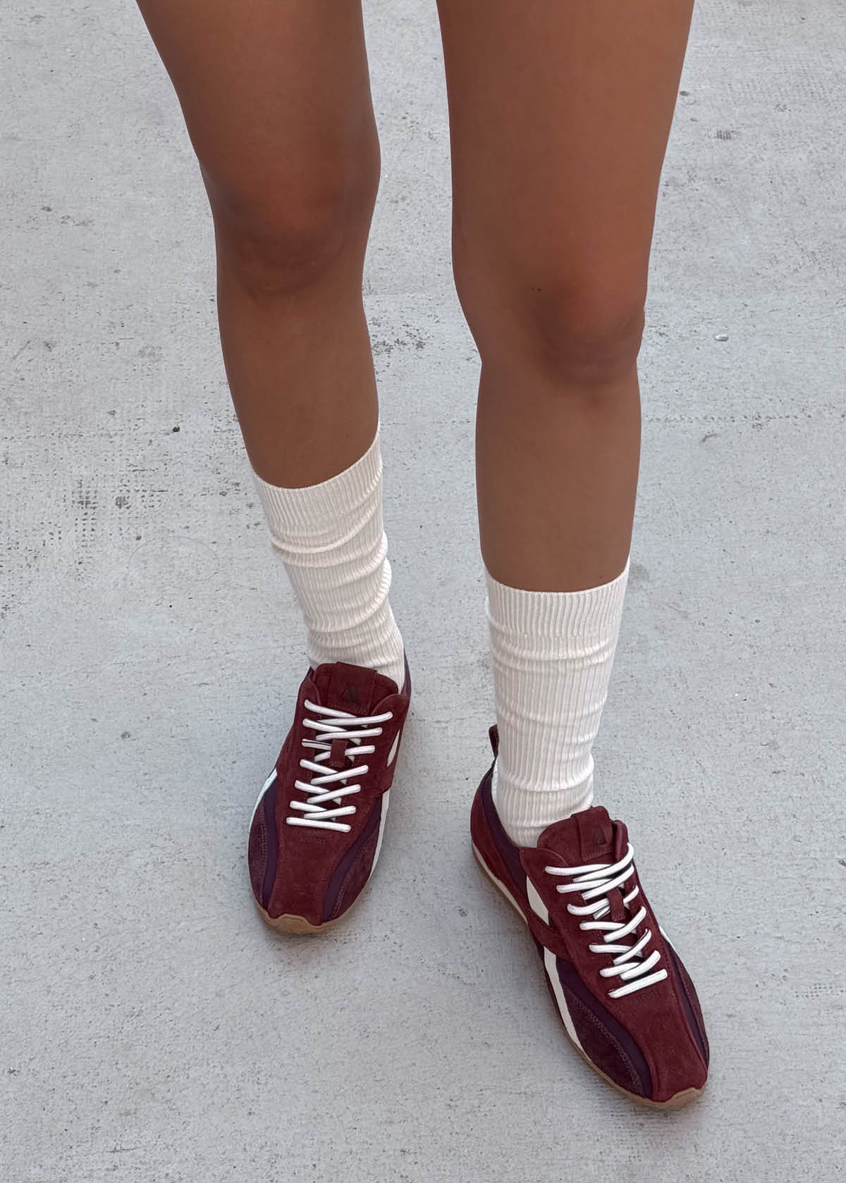 Tb.304 Nylon Burgundy Leather Sneakers - Image 2