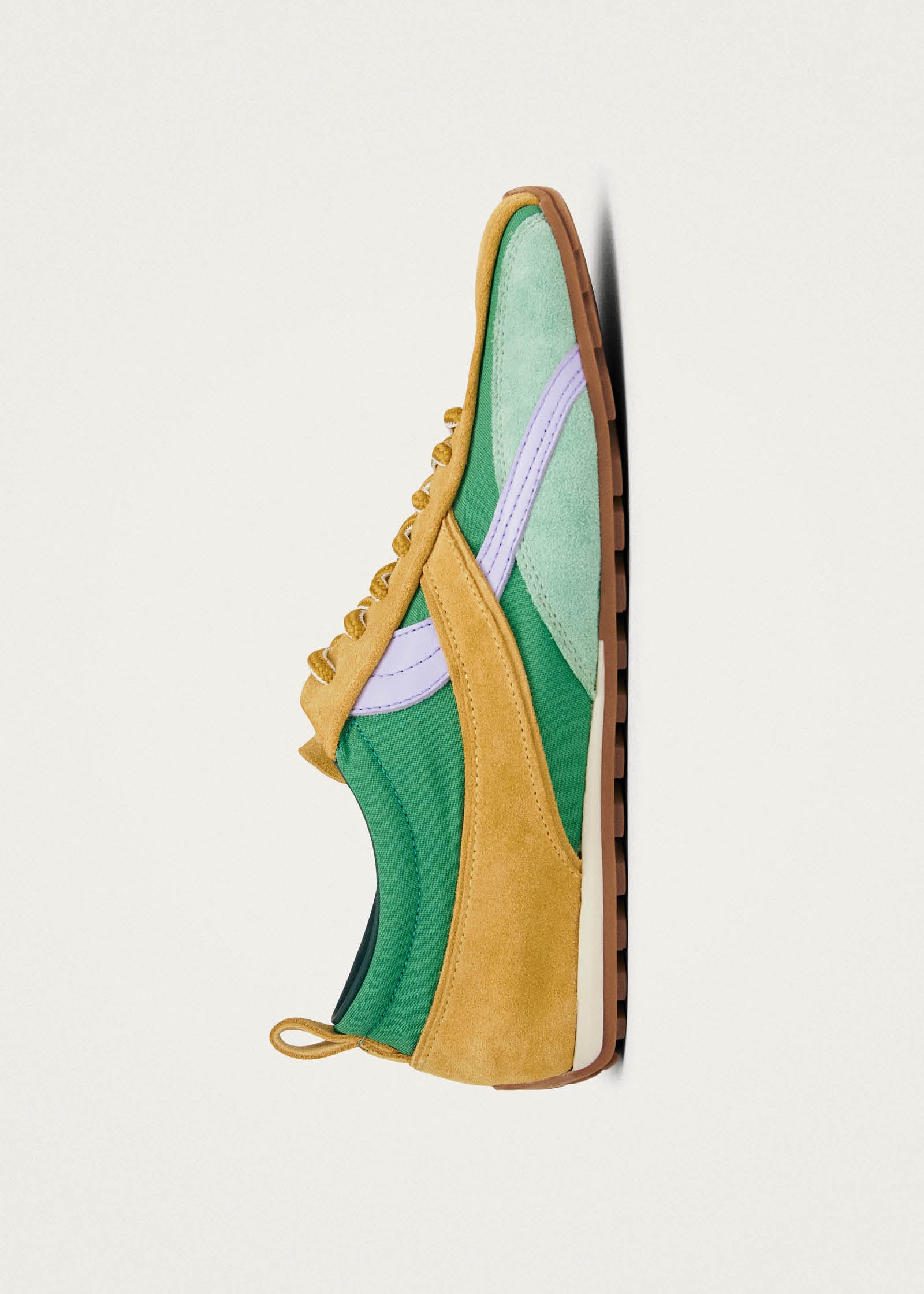 Tb.304 Nylon Green Leather Sneakers - Image 4