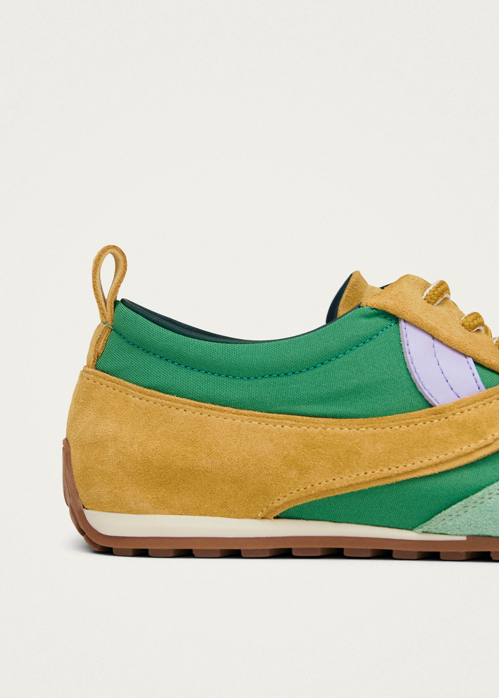 Tb.304 Nylon Green Leather Sneakers - Image 8