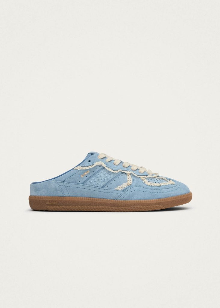 Tb.490 Mule Crochet Blue Leather Sneakers